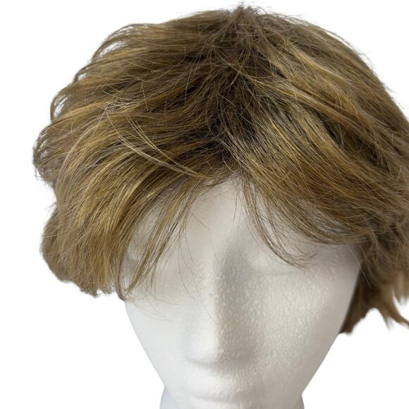 Hair Topper Wig 8 inch Light Brown Bangs Thinning Hair Women Clip In - Picture 7 of 10